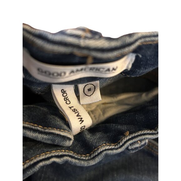Good American Good Waist Crop Jeans Sz 16 - Picture 4 of 6